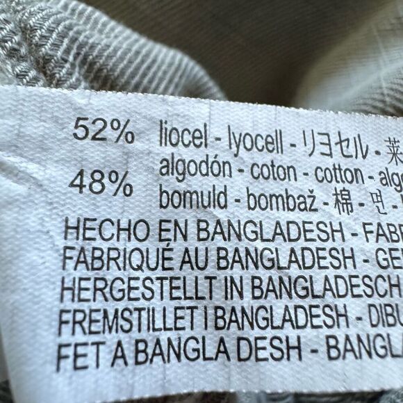 Zara Women’s Essential Pants Size Medium Distressed W Drawstrings Cotton Blend - Picture 6 of 10